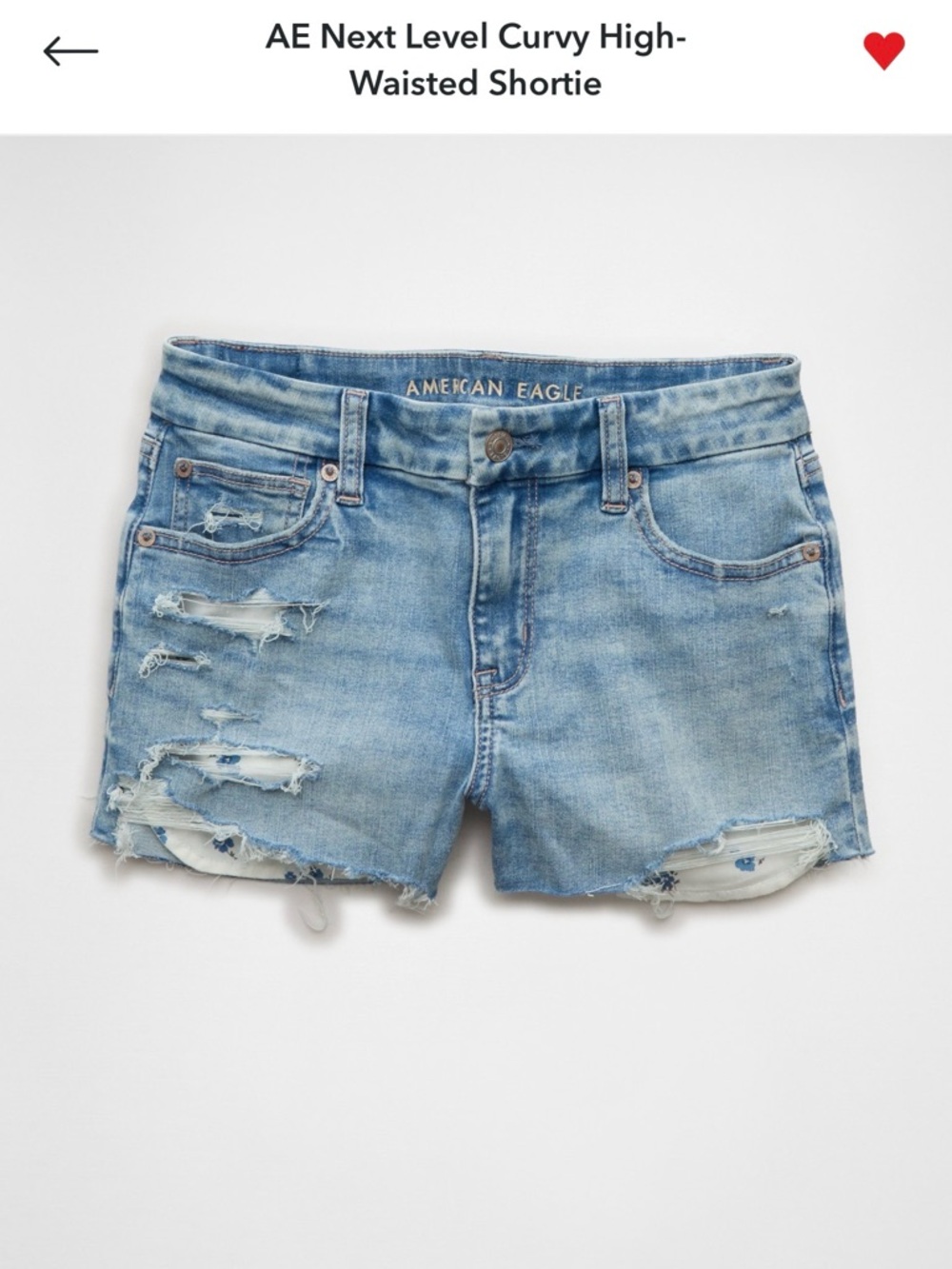 American Eagle Next Level High-Waisted Shortie Jean Shorts